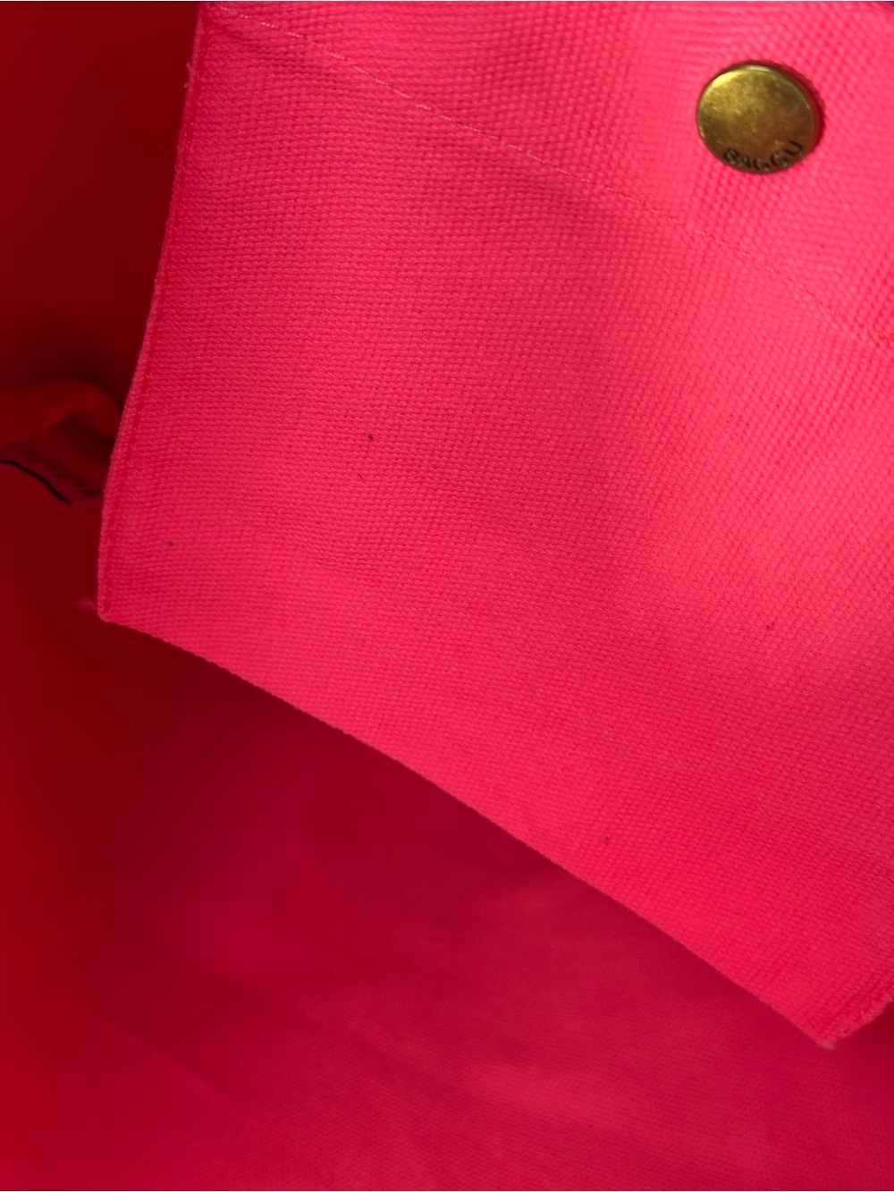 BAGGU Hot Pink Canvas Tote with Adjustable Shoulder Strap - Picture 6 of 9